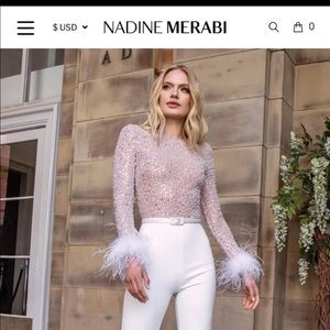 Nadine merabi Amelia white jumpsuit
